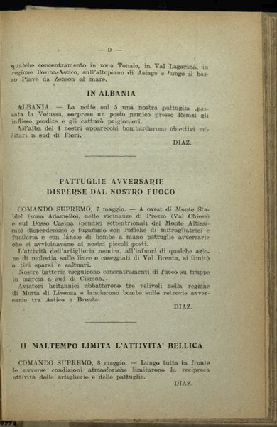 Il diario della nostra guerra : bollettini ufficiali dell'esercito e della marina